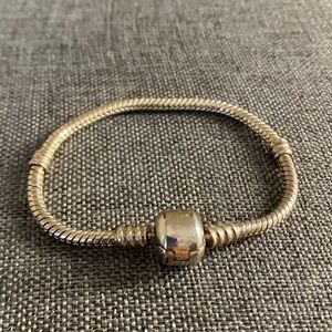 Non-Magnetic Silver Tone Charm Bracelet | Fits Pandora Charms | 6”